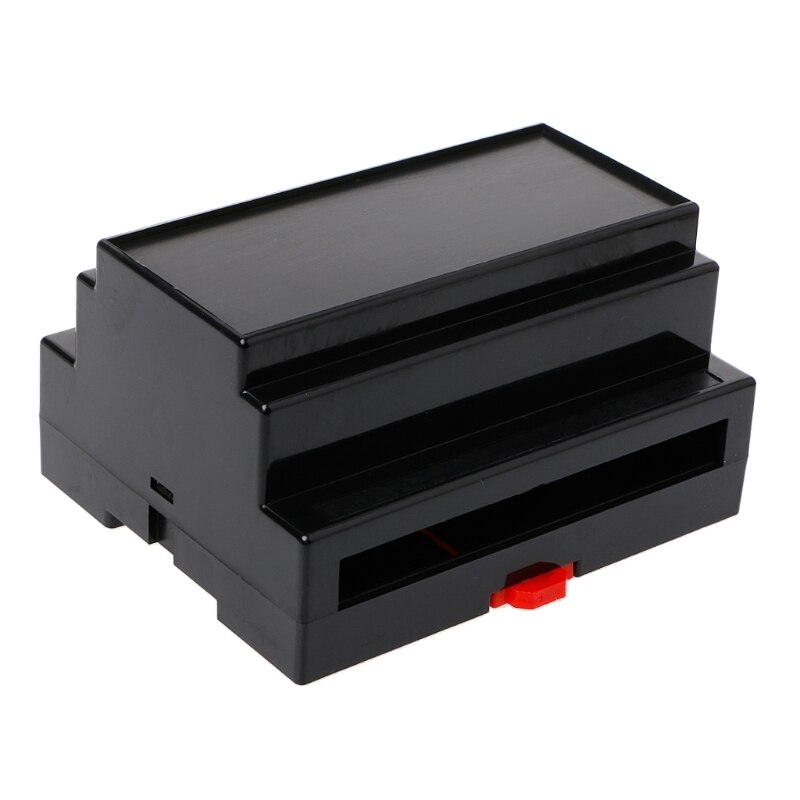 1Pc plastic din rail enclosure junction box electronic equipment enclosure industrial box 107X87X45mm: black