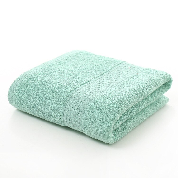 Badhanddoek Plain Japanse Puur Katoen 70*140Cm Zachte Vierkante Handdoek Badkamer Dubbele Handdoek Dik Haar Handdoek Machine wasbaar: Bluish Green