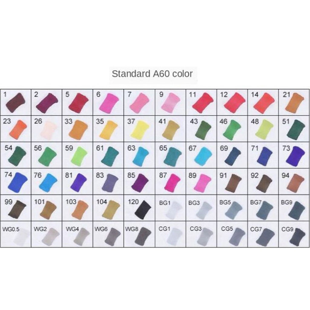 Alcohol Marker Brush Markers Dual Tips Permanent Art Kids Markers: 60 Standard