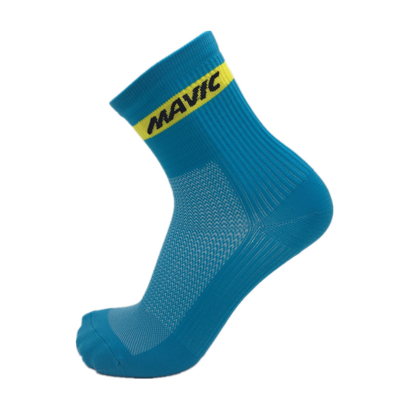Outdoor Men Cycling Socks High Elasticity Soft Sport Socks compression socks: Blue