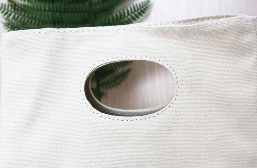 Gold Letter Canvas Neutral Insulated Lunch Bag Canvas Tote Thickened Neutral Reusable Office Picnic Portable Food Storage Bag