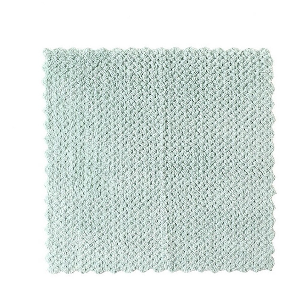 Trapos de limpieza para cocina, paño de limpieza de terciopelo absorbente eficiente, toalla de limpieza para cocina, toallas de mano colgantes, producto en oferta: green