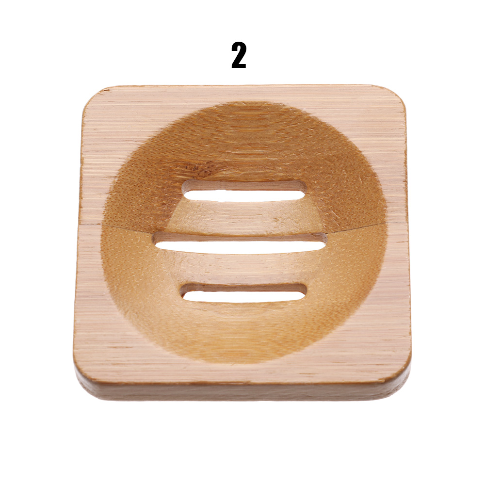 Bath Shower Soap Holder Wooden Soap Tray Drainer Dishes Drain Bamboo Box Sanitary Ware Suite Bathroom Supplies Bathroom Hardware: 2