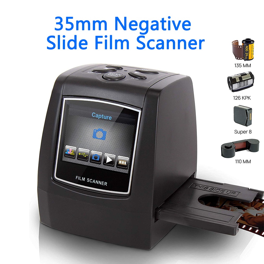 Mini 5MP 35Mm Negatieve Film Scanner Negatieve Dia Foto Film Converteert Usb Kabel Lcd Schuif 2.4 &quot;Tft Voor foto