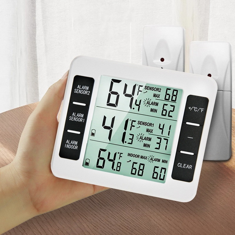 1pcs Precise Hygrometer Digital Clock Temperature Logger Humidity Meter Thermometre Higrometre Indoor Outdoor Thermometer