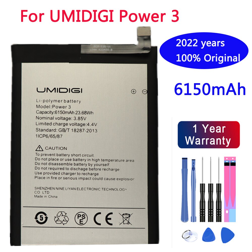 Original Battery For UMI Umidigi A1 PRO A3 S3 Pro Touch Power/Power 3 One max One Pro A5 pro A7 pro A9 Pro F2 Z/Z Pro Z2 Pro S2: Power 3