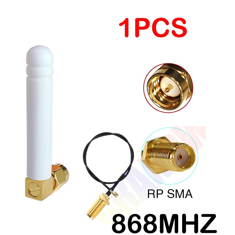 GRANDWISDOM – câble d'extension en queue de cochon, module d'antenne lora ipex 1 sma femelle 868mhz 2dbi mâle 915mhz, 1 pièce 2 pièces: 1PCS WHITE MC