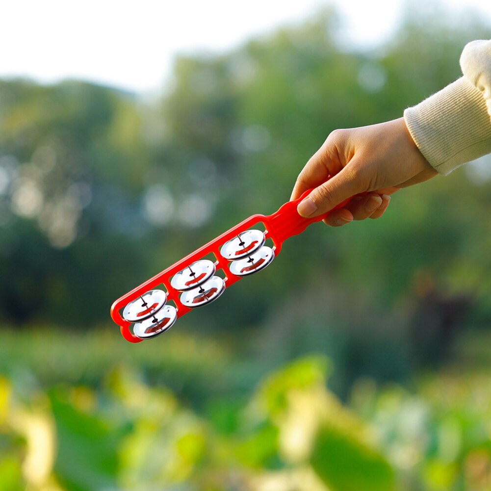 1Pcs Kids Hand Jingle Bells Hand Sleigh Bells Decoration Bells Musical Instrument Decorations