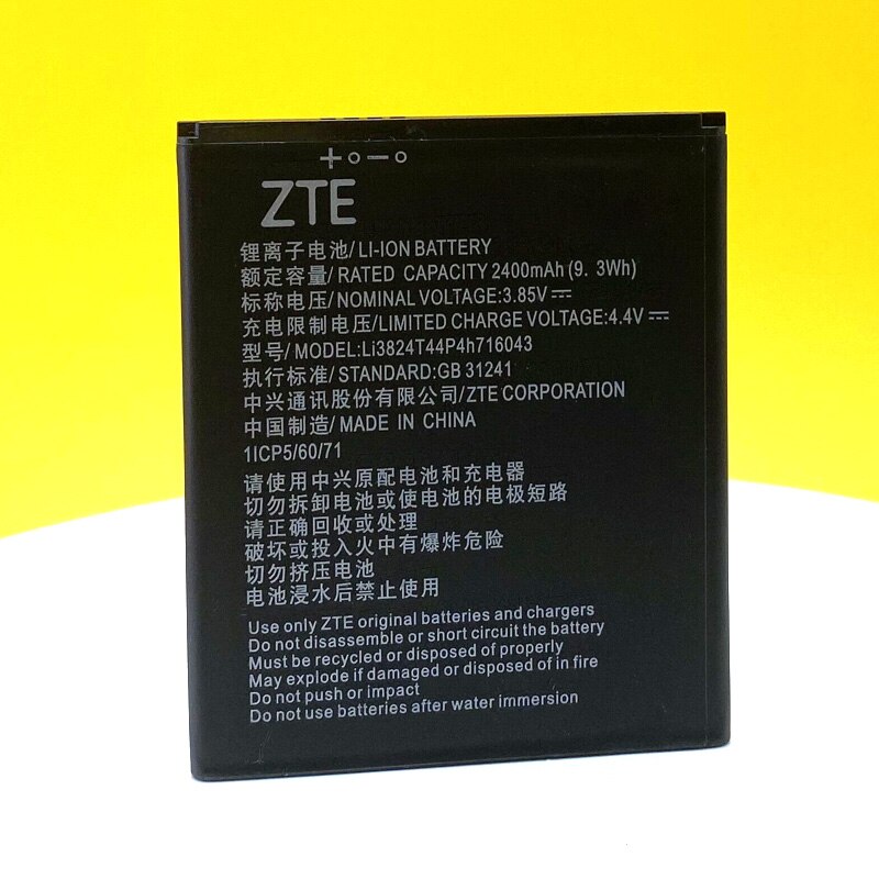 Batería 100% Original para ZTE Blade A520, A521, BA520, A603, BA603, 2400mAh, Li3824T44P4h716043, teléfono móvil de