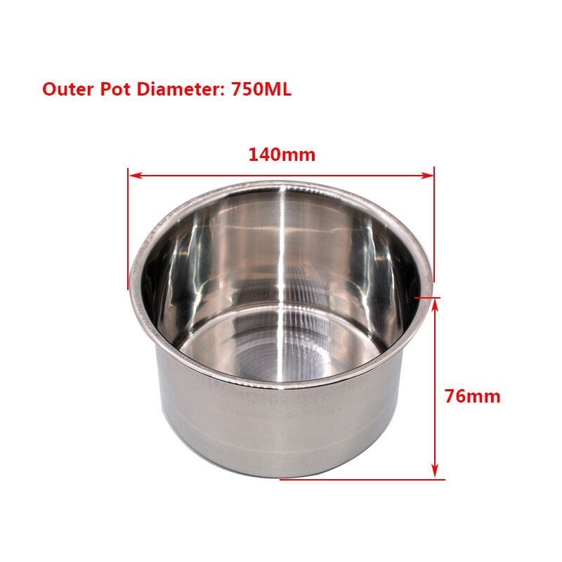 1Set Mini Electric Heater Stove with Beeswax Melting Pot Candle Making Beeswax Melter Beeswax Heateter Wax Melting DIY Candle: 1PCS Outer pot