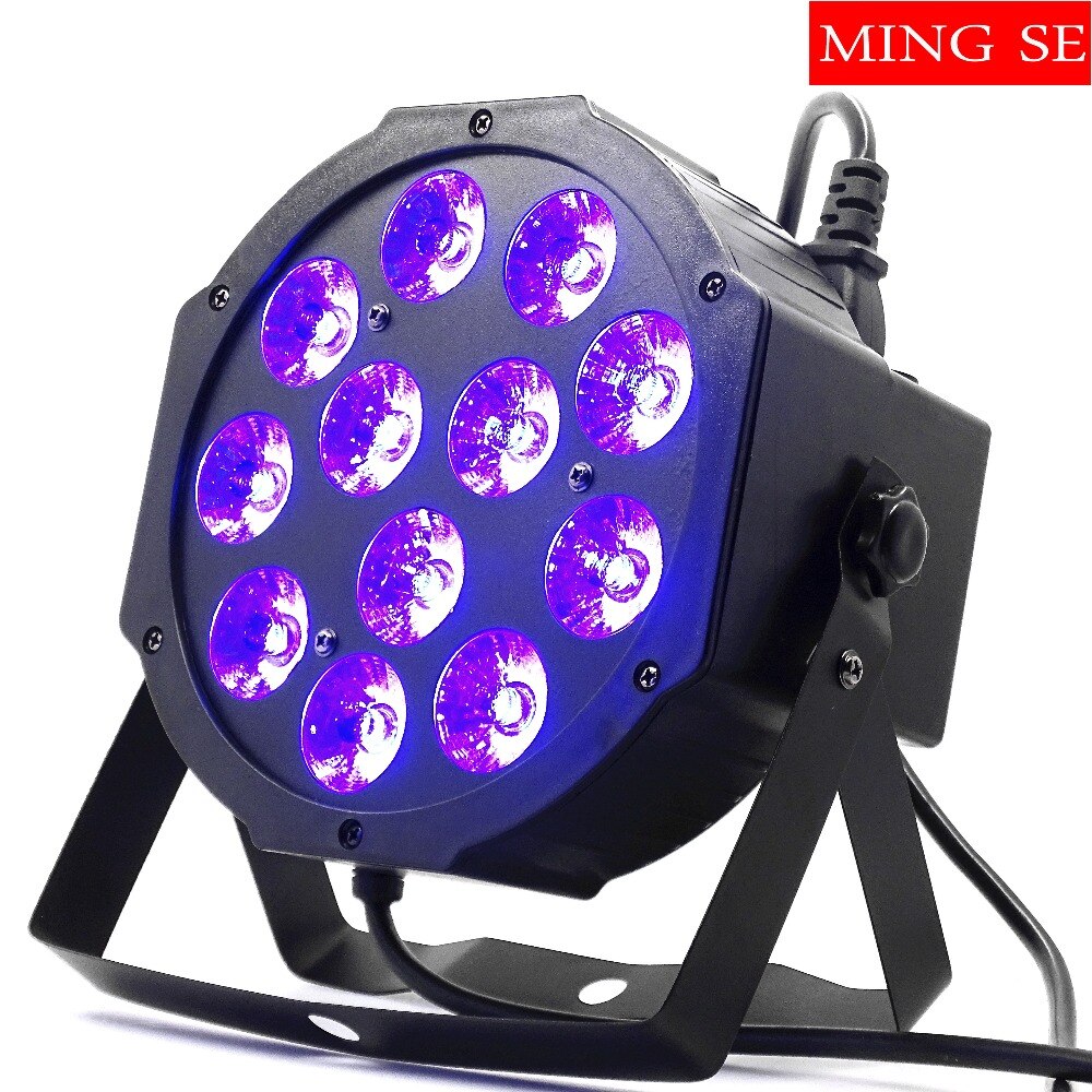 12 Uds. Lámpara led de 12w 12x12 w luces par led RGBW 4 en 1 par plano led dmx512 luces de discoteca equipo de escenario dj