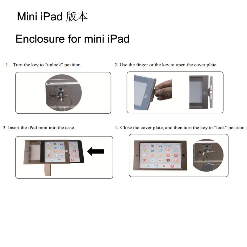 Per iPad tavolo chiosco di sicurezza del basamento anti-furto custodia di bloccaggio supporto di visualizzazione del desktop contatore per mini air 9.7/ 10.5/10.2 pro