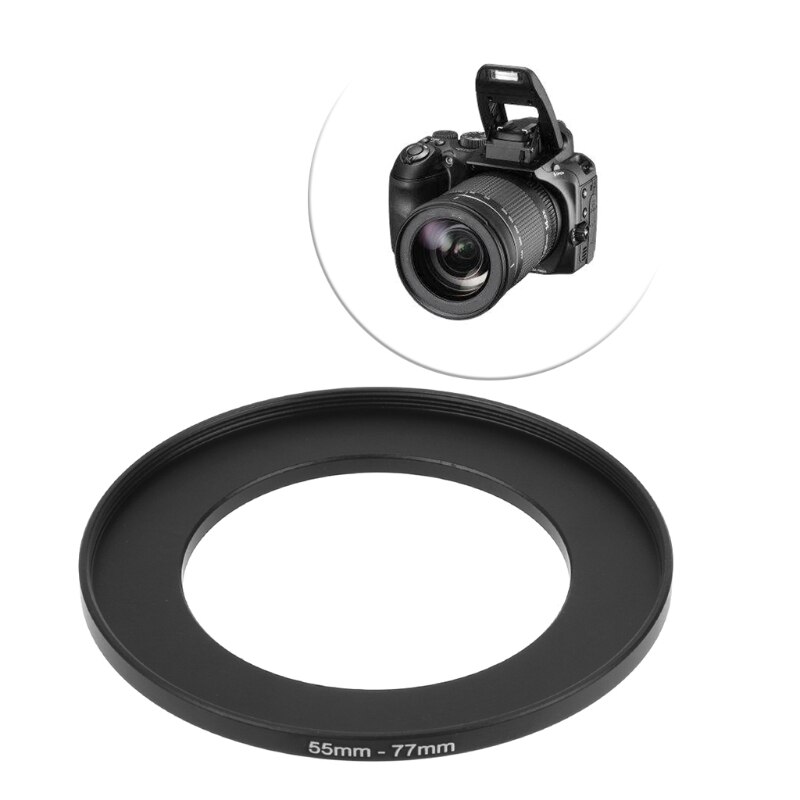 55mm a 77mm anelli fare un passo su in metallo adattatore per obiettivo filtro accessori per utensili per fotocamere nuovo LX9A
