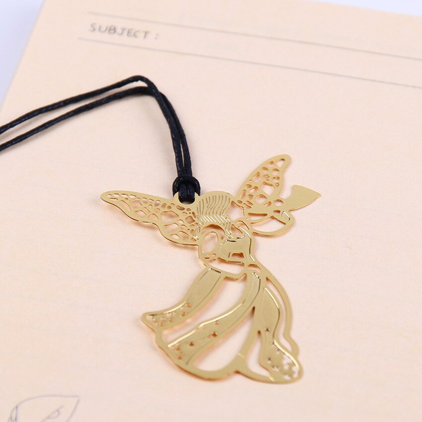 1PC Metal Bookmark Vintage Key Feather Angel Musical Instruments Bookmark Paper Clip for Book Mark Notes 4 Types Available: 1