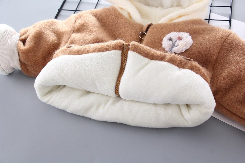 Peutermeisjes winterkleding kinderkleding warme kinderjas jongens dikke wollen trui met capuchon jongenskleding