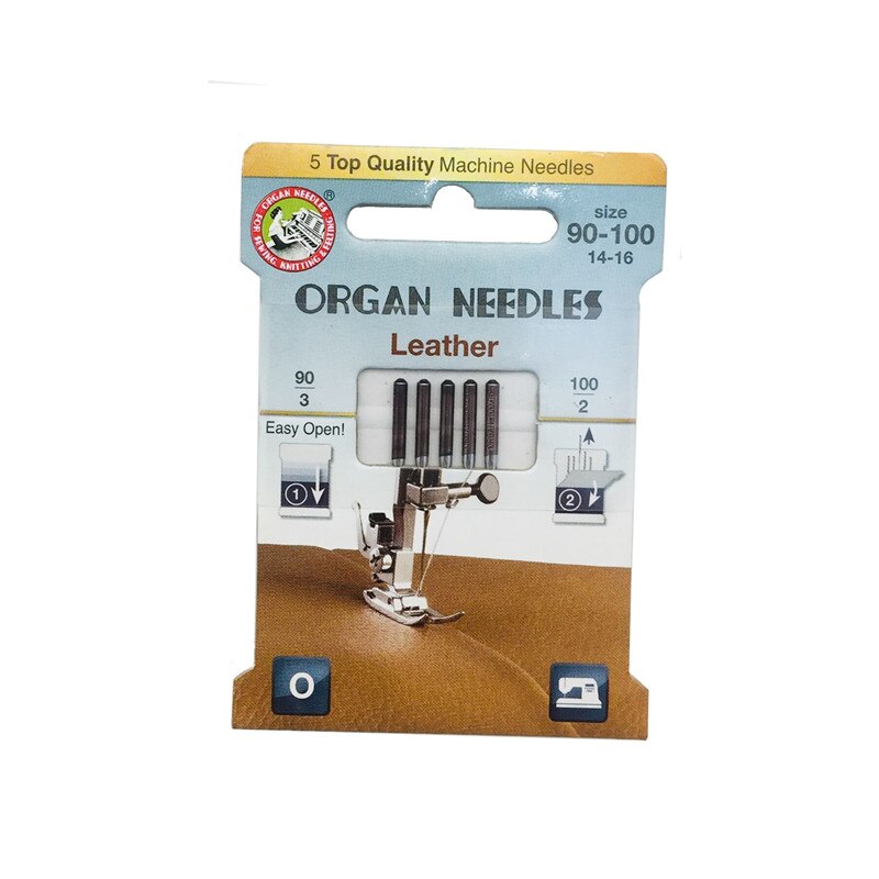 Agulhas para máquina de costura, para tecidos de malha e tecido elástico 5bb5934, 5 peças: Leather Needles