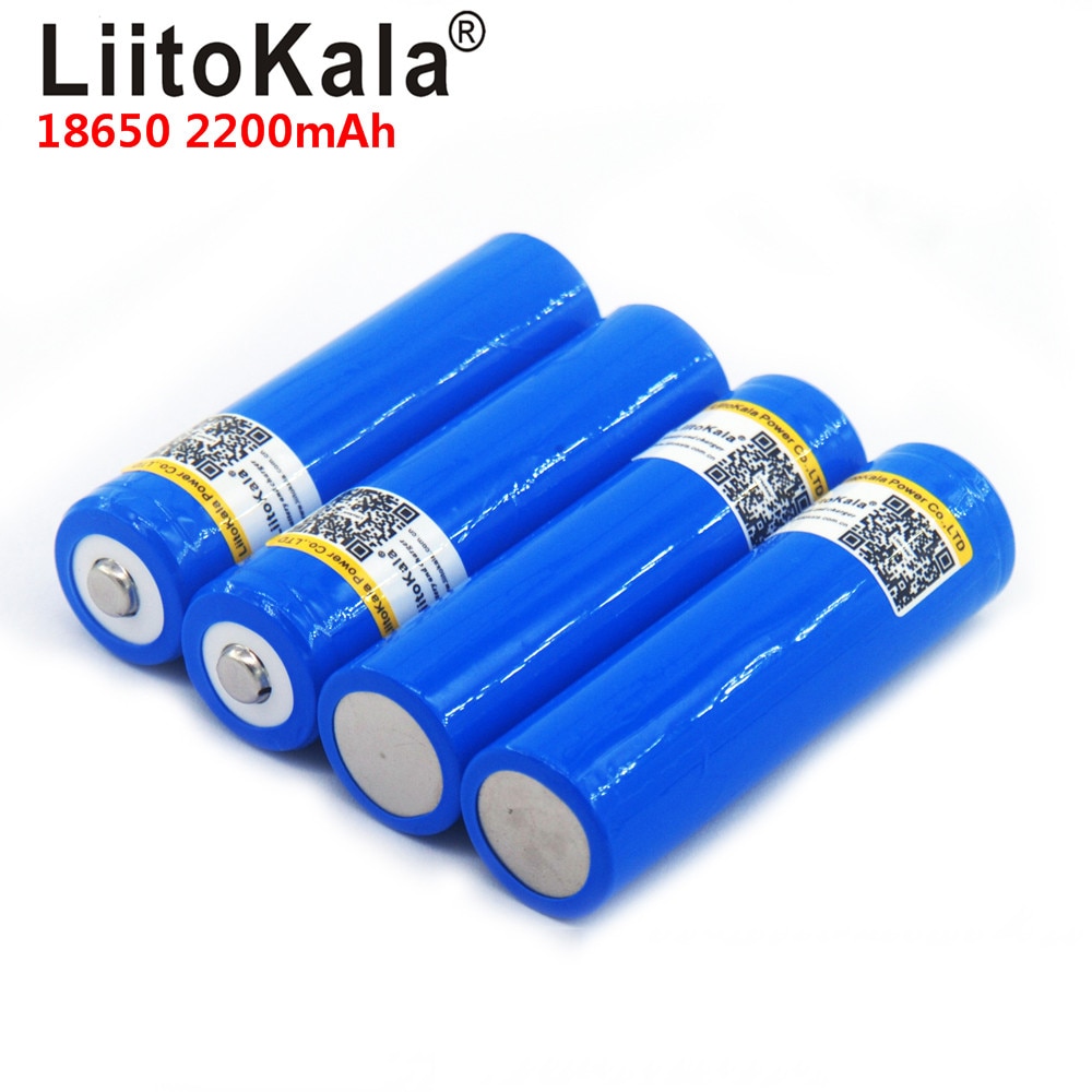 Liitokala 18650 3.7V 2200mA Oplaadbare Lithium Batterij Licht Zaklamp Batterijen Led Licht Batterij + Spitse