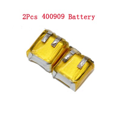 Batería dedicada de 2 piezas para auriculares inalámbricos Bluetooth 3,7 V,30mAH,400909 401010, polímero de litio, batería de iones de litio para GPS de juguete, mp3: 2Pcs 400909