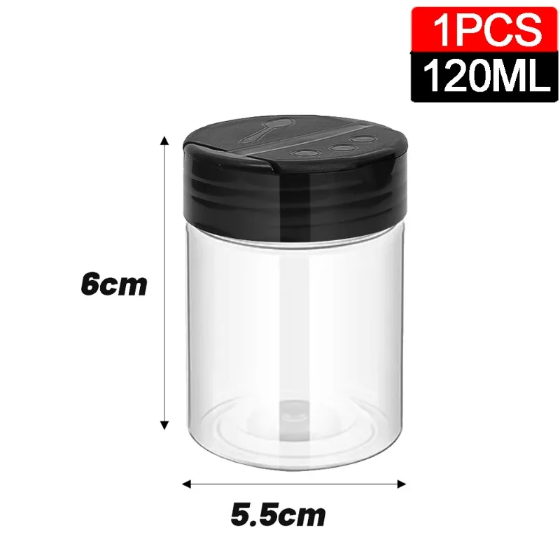 10/1PCS Clear Spice Bottle Seasoning Shaker Bottles Pepper Jar with Lid BBQ Condiment Dispenser Kitchen Powder Storage Container: plum