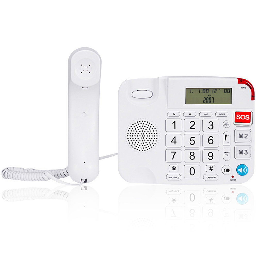 SOS One-Key Dialing Telephone For The Elderly, Large Letter Keys, Large Volume, Home Office Hands-Free Call Landline