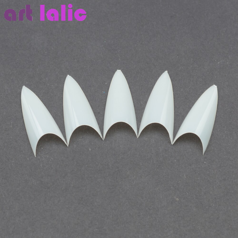 500 Tips False Nail Clear Natuurlijke Witte Valse Punt Stiletto Franse Acryl Uv Gel Nail Tips