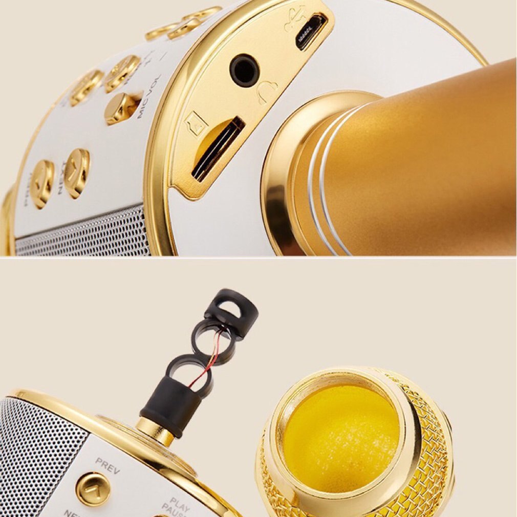 Wireless USB microphone condenser karaoke mic bluetooth stand radio mikrofon studio recording studio