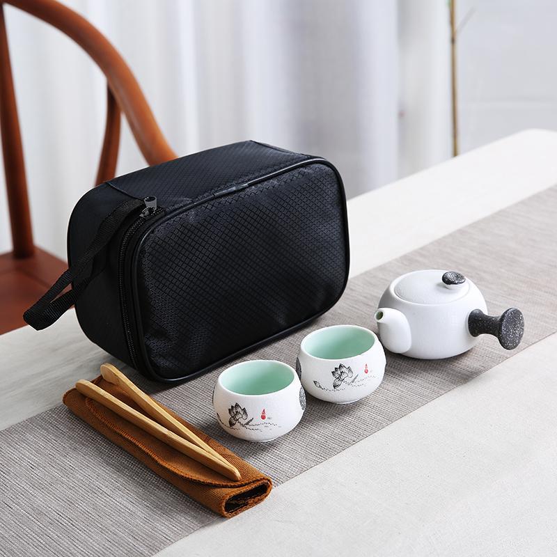Chinese Traditional Tea Set Coffee Powder Storage Teaware Sealed Tea Container For Home Decorative Ceramic Jar Tea Container Set: Set D