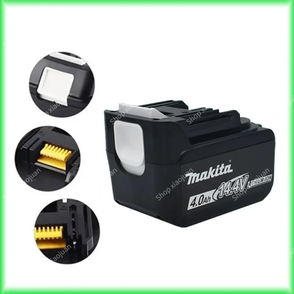 Batterie aste pour Makita, indicateur LED, 4,0 Ah, 14.4V, BL1430, BL1415, BL1440, 196875-4, 194558-0, 195444-8