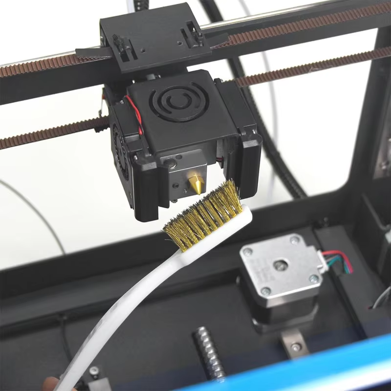 Impressora 3D Escova De Dentes De Fio De Cobre, Punho De Escova De Cobre, Bloco De Aquecedor De Bico, Hotend Limpeza, Peças De Cama Quente