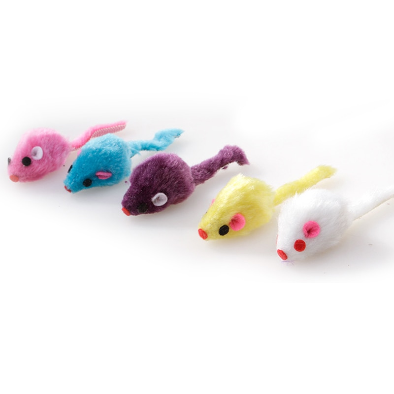 10 unids/lote de juguetes para mascotas, ratones, gatos, juguetes de ayuda, ratón peludo, gato, juguete para gatito