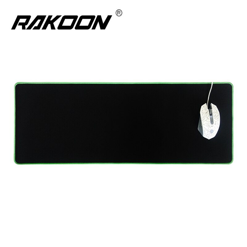 Rakoon mouse pad gaming, mouse pad grande 30*80cm preto rosto vermelho/azul/preto/verde borda de fechamento de borracha velocidade tapete do mouse para pc portátil: Green30x80cm