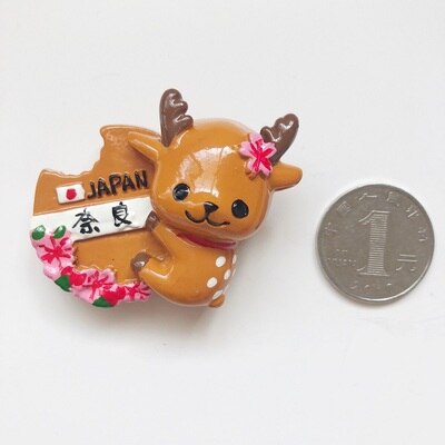 fridge magnet Japan nara souvenir deer animal art crafts resion stereo decoration magnetic sticker paste kids like mini model