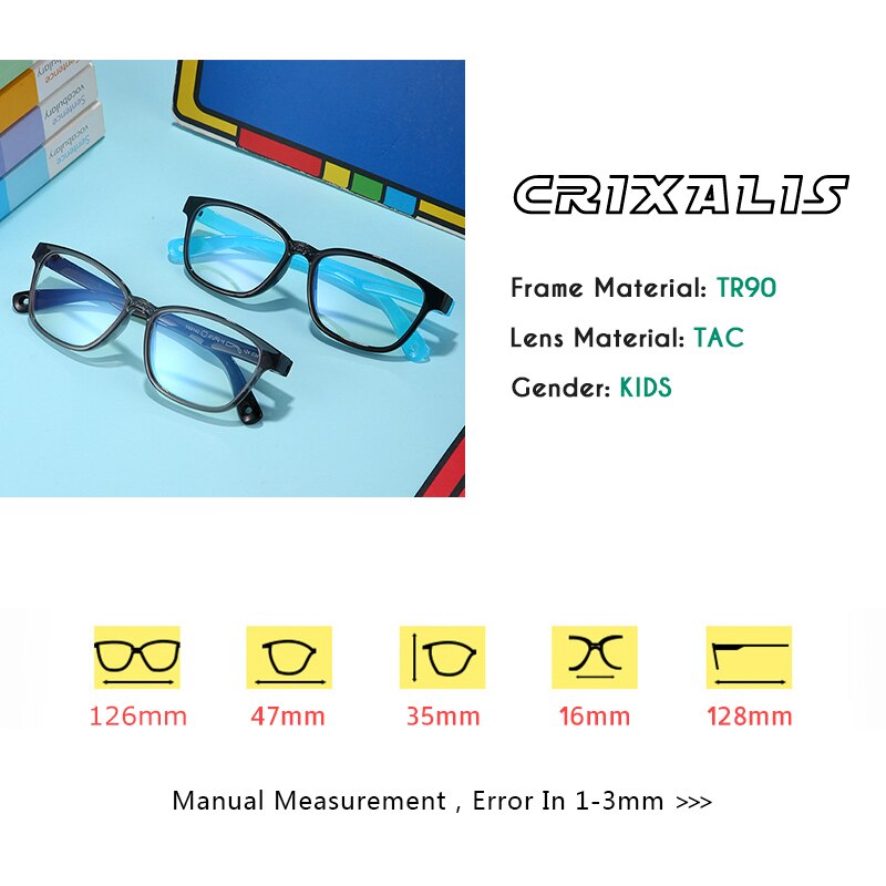 Blue Light Blocking Glasses Kids Pink Square Ultralight Flexible Optical Frame Computer Eyeglasses Children UV400