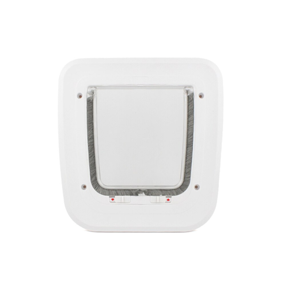 Zwierzęta wejściowe drzwi wyjściowe kot zabezpieczone drzwi otwór artykuły dla zwierząt ABS samozamykające się drzwi (biały)