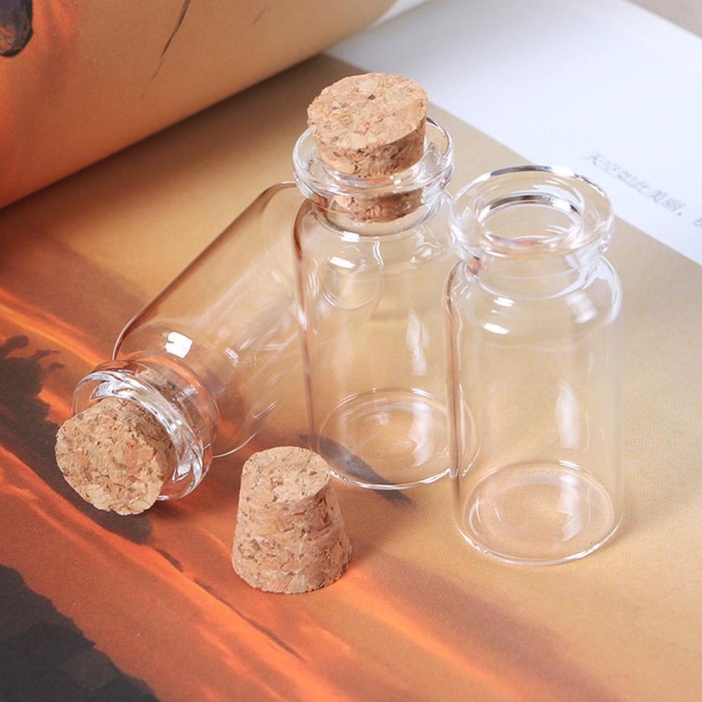 Petits bocaux en verre pour décoration, 1 pièce, DIY, Message Mason, bon marché, Mini, ornements, bocaux en liège, bouchon Z0U4