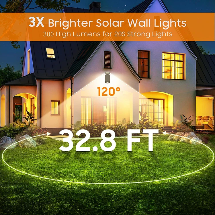 Opvouwbare led-wandlamp op zonne-energie, waterdichte spotlamp met afstandsbediening, pir-bewegingssensor, wandlamp op zonne-energie