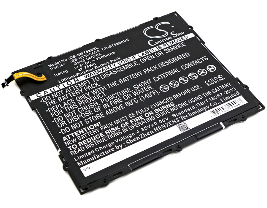 Cameron Sino 7300mAh Batterie EB-BT585ABA für Samsung SM-P580, SM-P585M, SM-P585N, SM-P585Y, T580, T585, t585C, T585M, T587, T587P