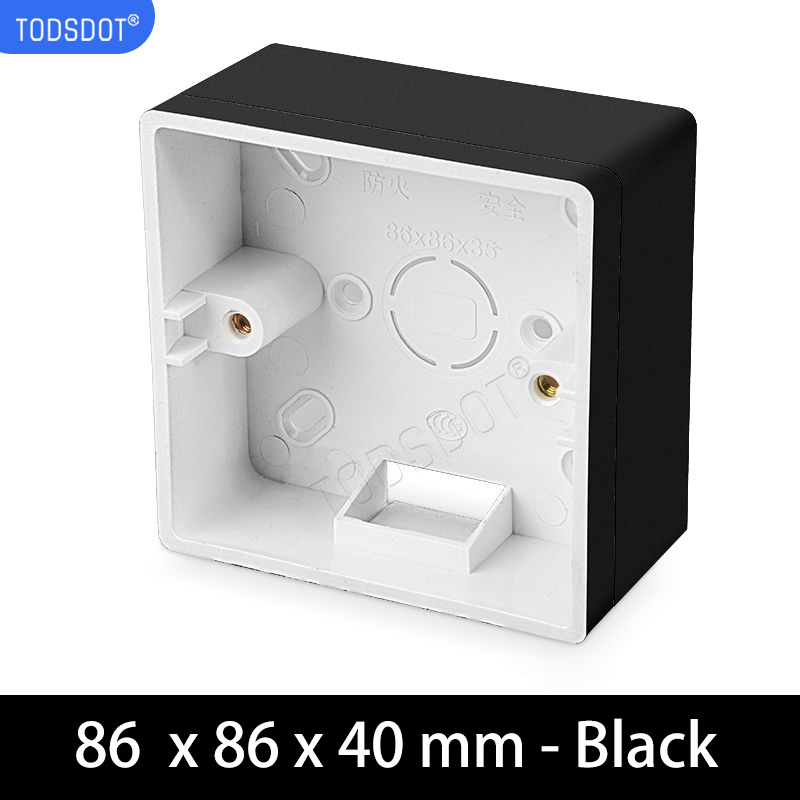 Switch Socket Box 4 Color 86 Type 35 | 40 | 50 mm, Premium Wall Surface Junction Box, On-Wall Mount White | Black | Grey | Gold: Brown