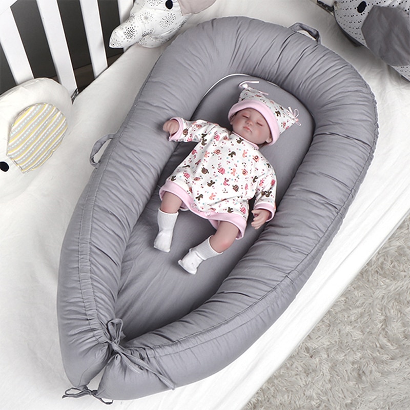 Cama nido de bebé con almohada para recién nacido, cuna portátil