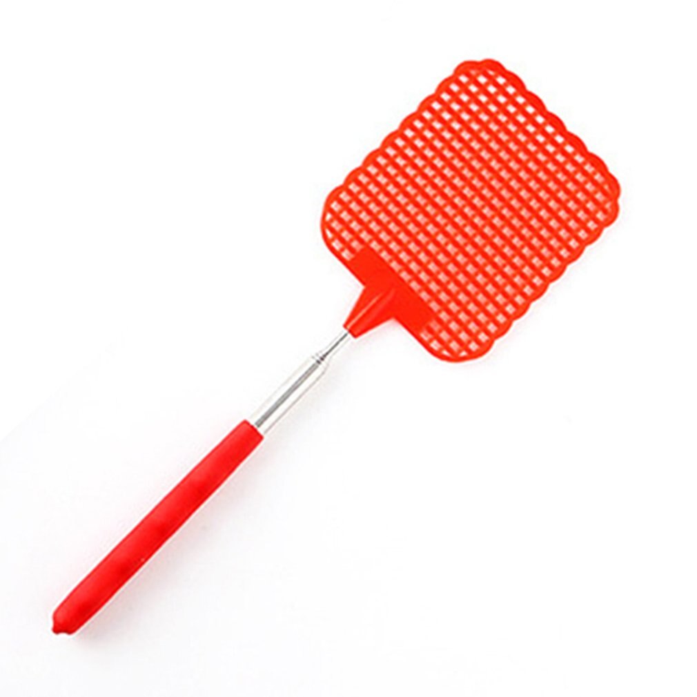 Vliegenmepper Doden Vliegen En Muggen Anti-Fly Plastic Vliegenmepper Intrekbare Zomer Muggen Killer Home Fly Artefact: ORANGE