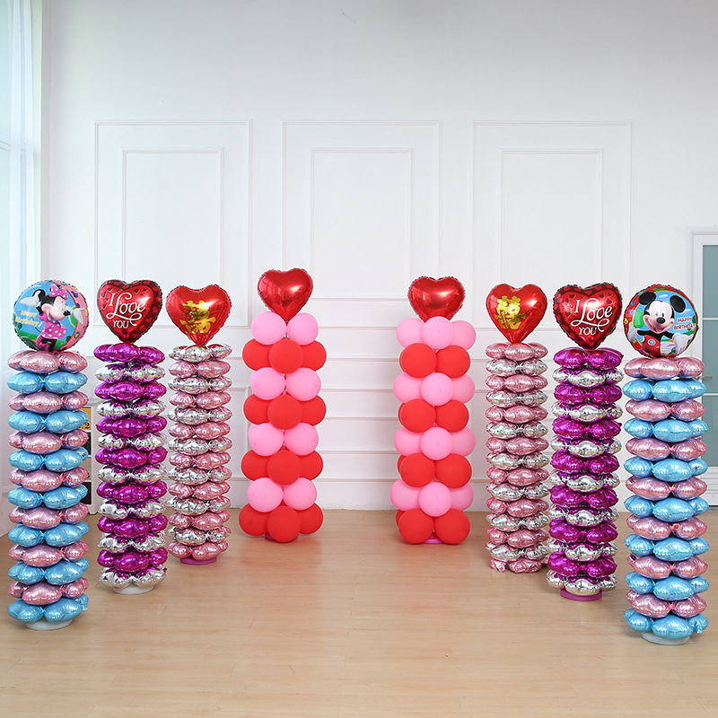 Ballon road gids pijler base 30cm pijler kristal pole water injectie kleine base winkel opening voor decoratie