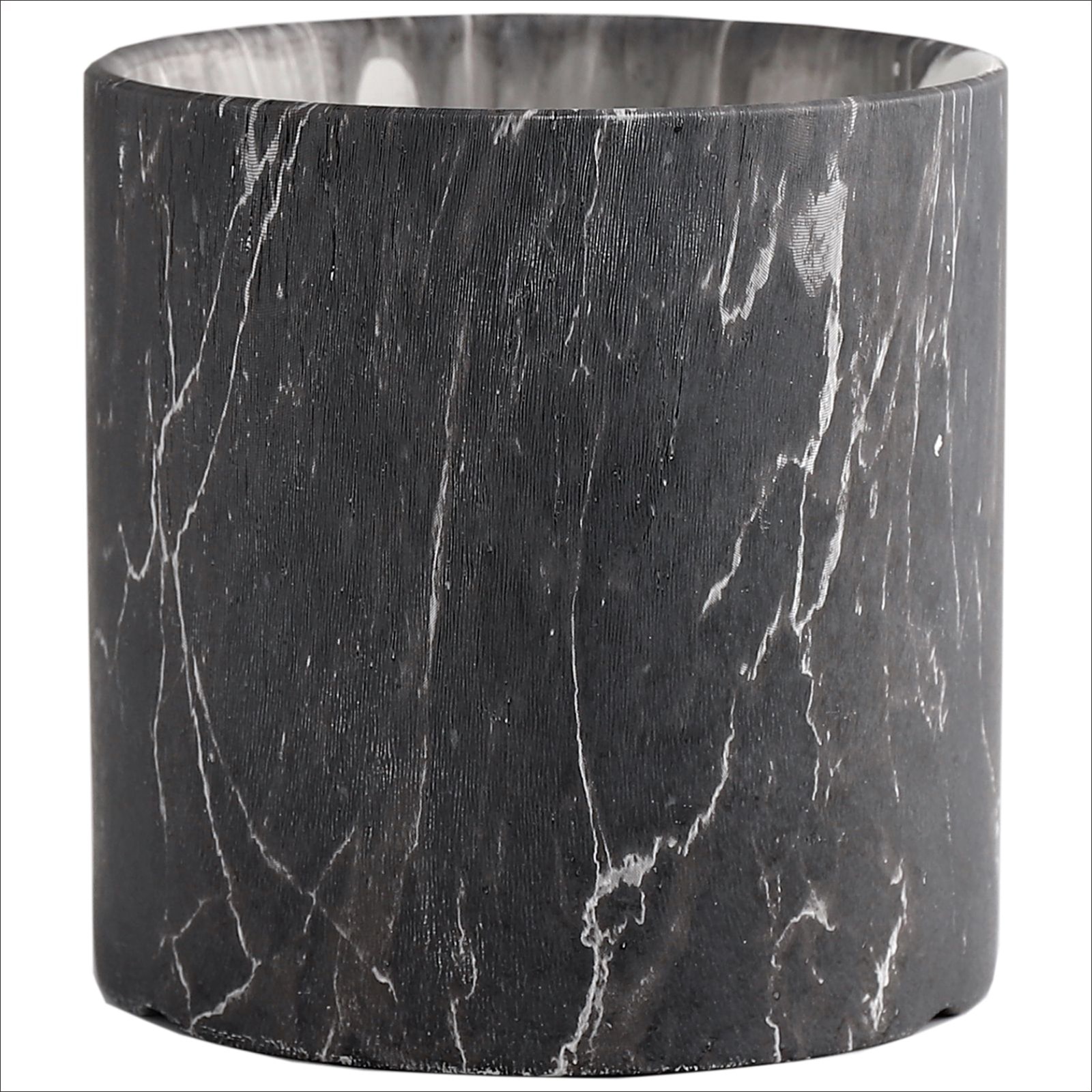 Black Marble Texture Flower Pots Planters Ceramic Vase Garden Pots Pen Holder Dest Top Decor