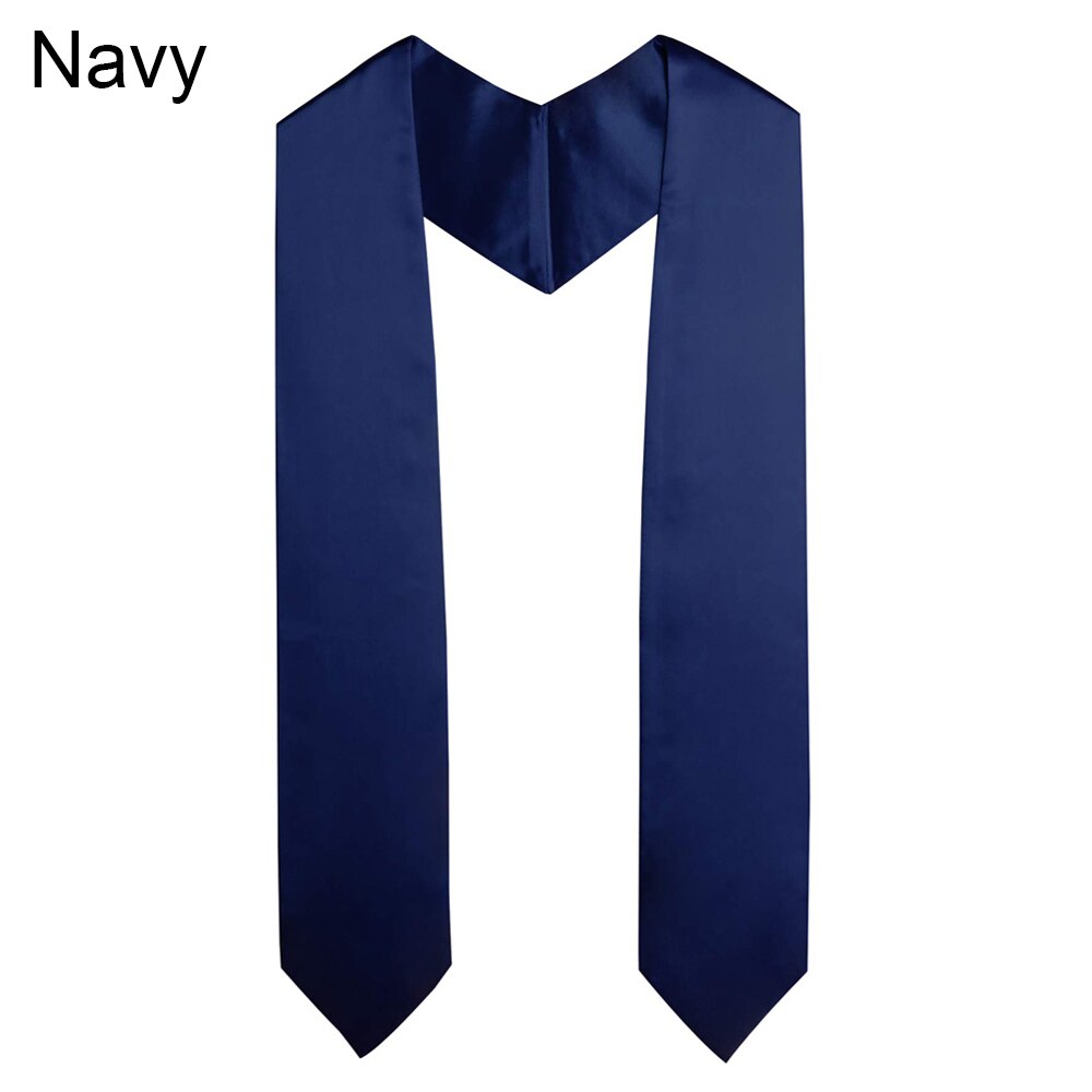 60'' Graduation Stole Sash Unisex Black Sashes Academic Dress Graduation Uniform Adult Celebration Photo Props Decoration Robes: Navy