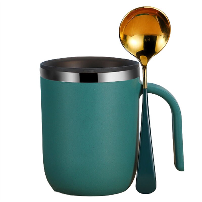 400Ml Koffie Mok 304 Rvs Isoleren Warmte 100% Lekvrij Melk Cup Met Deksel Keuken Drinkware Ontbijt Thee Mok J451