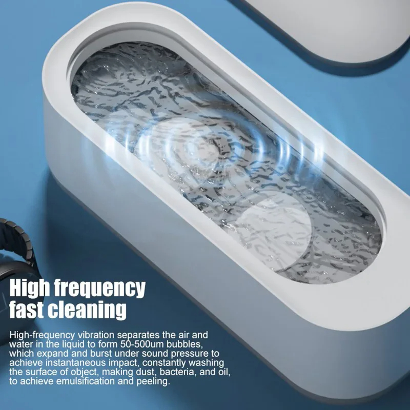 Xiaomi Nowa ultradźwiękowa maszyna robić czyszczenia okularów 360 ° Ultradźwiękowa myjka robić biżuterii 45 kHz, ultradźwiękowa myjka wysokiej częstotliwości