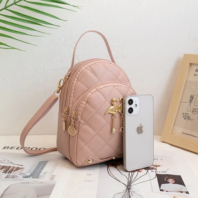 Rilibegan Damesmode Rugzak Ins Stijl Vrouwelijke Handtas Vrije tijd Mini Mode Dames Rugzakken Telefoon Packs MIni Rugzak