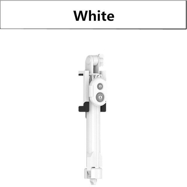 Stativ monopod selfie stick bluetooth med knapp pau de palo selfie stick för iphone 6 7 8 plus för huawei xiaomi android telefon: Vit