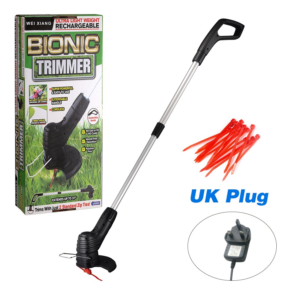 Electric Grass Trimmer Cordless Garden String Cutter Pruning Lawn Mower Machine Household Garden Tools UK/US/EU Plug: MULTI