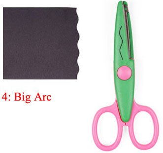 Laciness-tijera zigzag para manualidades, Tijera para manualidades, álbum de recortes, manualidades, papel hecho a mano, diario: 4 Big Arc