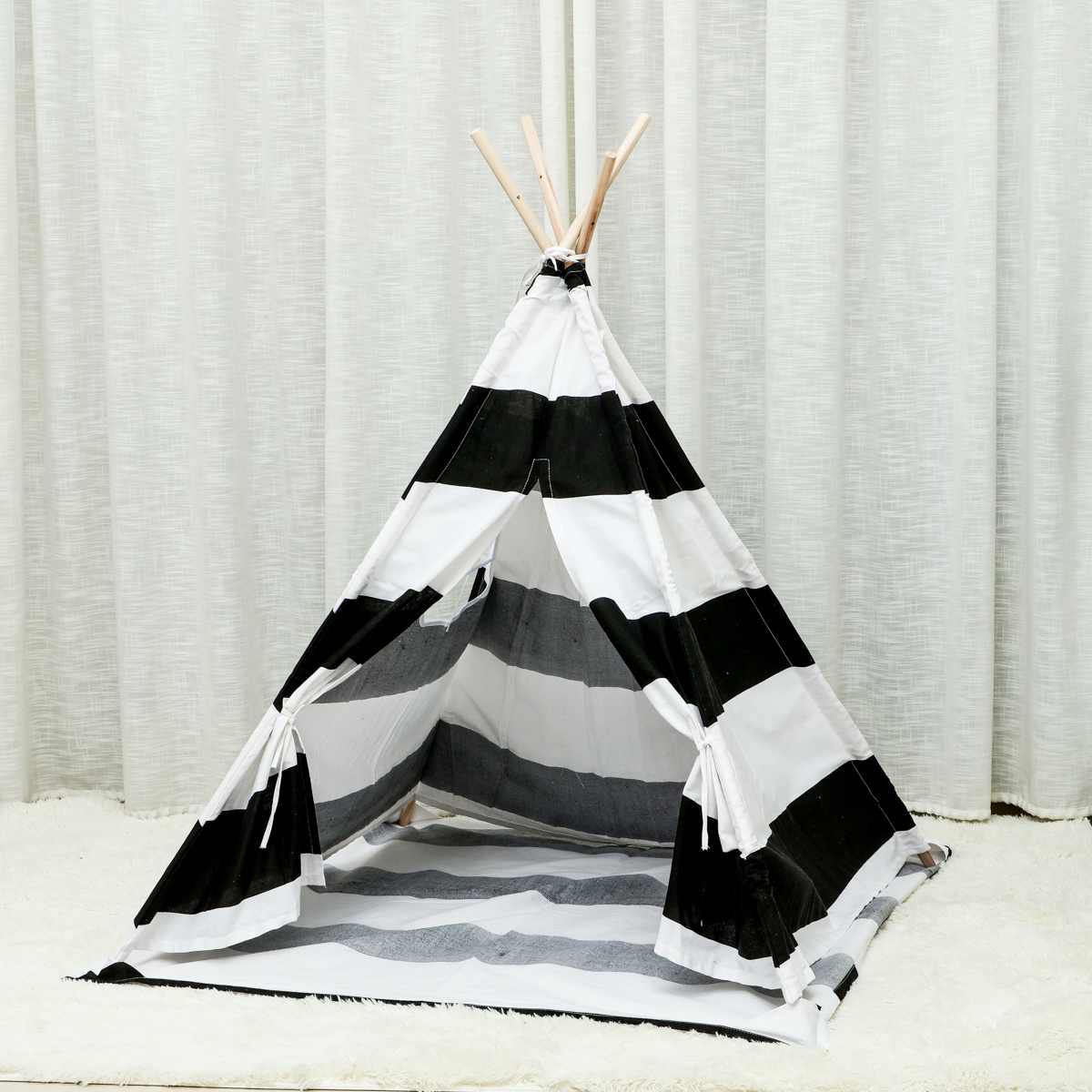 Children's Tent Teepee Playhouse For Kids Portable Infantil House For Children Cabana Kids Tents Decoration Carpet Newborn Photo